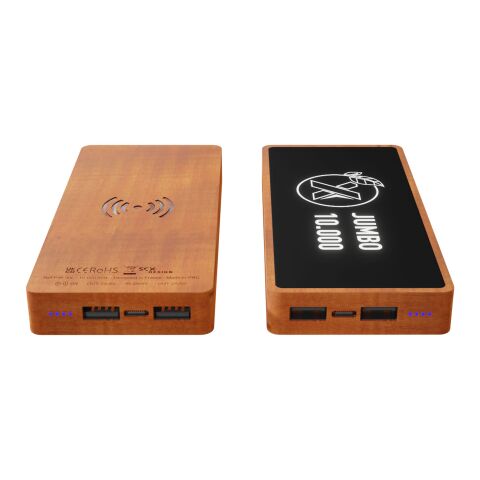 SCX.design P46 10.000 mAh wireless Powerbank aus Holz braun | ohne Werbeanbringung | Nicht verfügbar | Nicht verfügbar
