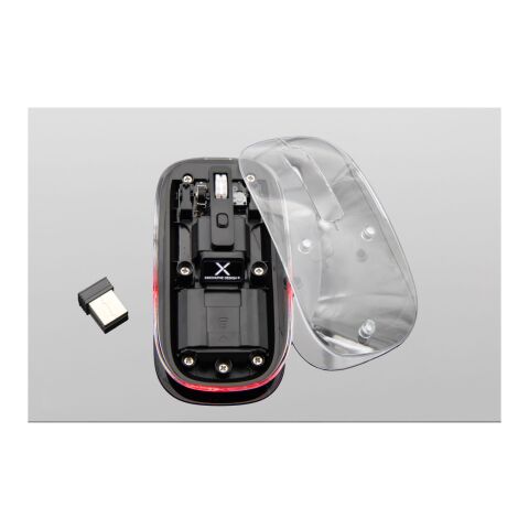SCX.design O24 transparente wireless multimode 2.4 Ghz Bluetooth® Maus mit Leuchtlogo weiss | Not applicable | ohne Werbeanbringung | Nicht verfügbar | Nicht verfügbar