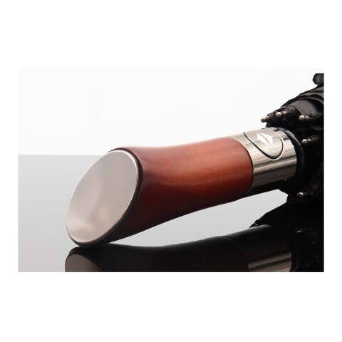 SCX.design R03 Vollautomatik Kompaktregenschirm mit Holzgriff  schwarz | Not applicable | ohne Werbeanbringung | Nicht verfügbar | Nicht verfügbar