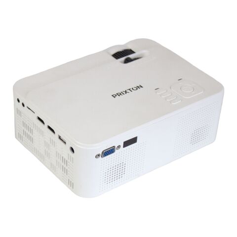 Prixton Goya P10 Projektor in Geschenkbox Standard | weiß | 1-farbiger Digitaler Aufkleber | Vorderseite | Ø 55 mm
