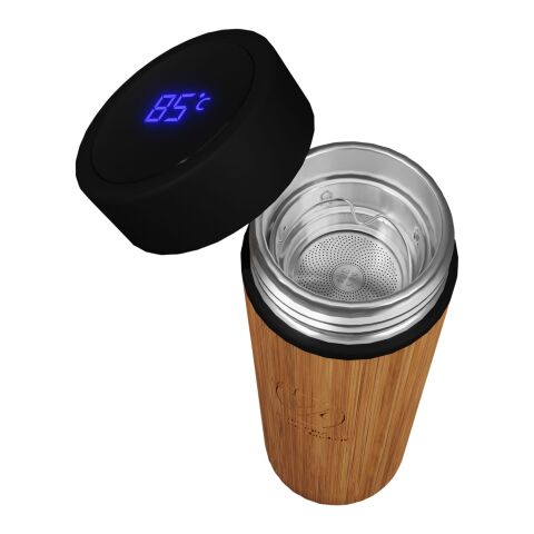 SCX.design D11 500 ml Smart Flasche aus Bambus mit Leuchtlogo Standard | holz | ohne Werbeanbringung | Nicht verfügbar | Nicht verfügbar