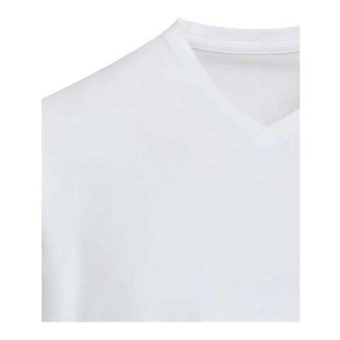 Balfour Kurzärmeliges T-Shirt V-Ausschnitt aus 200 g/m² Bio Baumwolle (OCS), unisex weiss | M