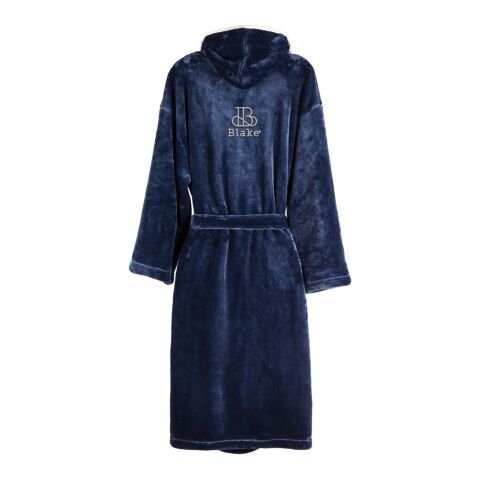VINGA Louis Luxus Plüsch GRS rPET Bademantel Größe L/XL navy blau | ohne Werbeanbringung | Nicht verfügbar | Nicht verfügbar | Nicht verfügbar