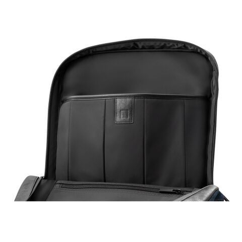 DIVERGENT BACKPACK I. Laptop-Rucksack bis zu 15.6'' aus Denim und PU Dunkelblau | ohne Werbeanbringung | Nicht verfügbar | Nicht verfügbar | Nicht verfügbar