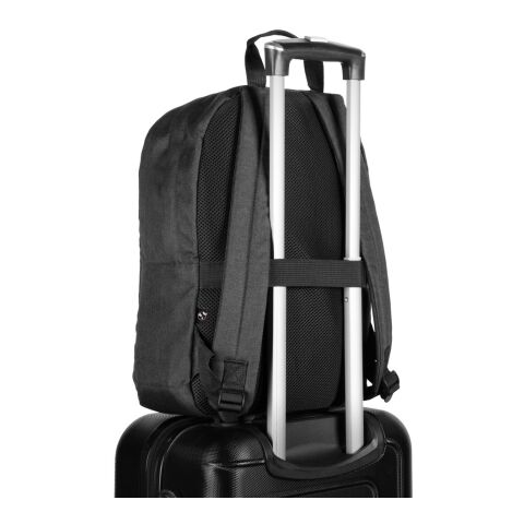 GIJON. Laptop-Rucksack aus 600D recyceltem Polyester, HD und Innenfutter aus 210D recyceltem Polyester anthrazit | ohne Werbeanbringung