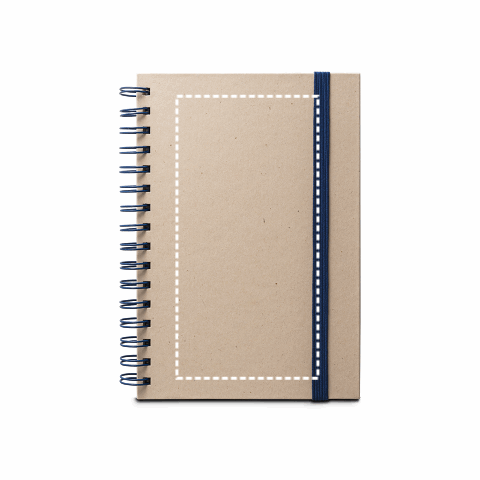 PROUST. A5 Notizbuch mit Ringen, fester Einband, aus Zuckerrohrpapier (80% zuckerrohr) mit unbedruckte Seiten Blau | ohne Werbeanbringung | Nicht verfügbar | Nicht verfügbar | Nicht verfügbar