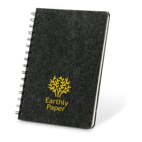 MISHIMA. A5-Ringbuch mit flexiblem Einband aus recyceltem Filz (100% rPET) mit linierten Seiten Dunkelgrau | ohne Werbeanbringung | Nicht verfügbar | Nicht verfügbar | Nicht verfügbar