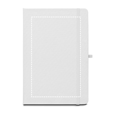 ANNE SUB. A5 Notizbuch aus recyceltem 300D-Polyester (100% rPET), ideal für die Sublimationspersonalisierung weiss | ohne Werbeanbringung | Nicht verfügbar | Nicht verfügbar | Nicht verfügbar