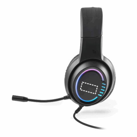 Thorne Headset RGB. Gaming-Kopfhörer mit 2 m Kabel, Mikrofon und RGB-LED-Leuchten aus ABS schwarz | ohne Werbeanbringung | Nicht verfügbar | Nicht verfügbar | Nicht verfügbar