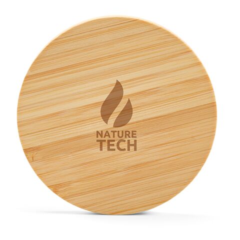 Kepler Wireless Charger aus Bambus. 15 W. USB-C-Anschluss Natur | ohne Werbeanbringung | Nicht verfügbar | Nicht verfügbar | Nicht verfügbar