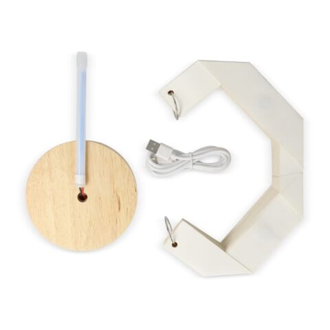 Coollux faltbare, von Origami inspirierte Papier-LED-Lampe Luna 25cm Natur | ohne Werbeanbringung | Nicht verfügbar | Nicht verfügbar