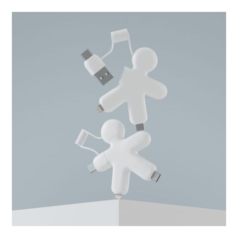 2064 | Xoopar Buddy Eco GRS Charging Cable Weiss | ohne Werbeanbringung | Nicht verfügbar | Nicht verfügbar | Nicht verfügbar