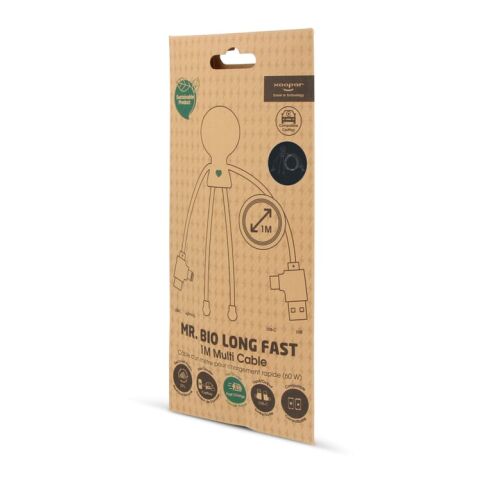 2089 | Xoopar Mr. Bio Long Power Delivery Cable with data transfer Schwarz | ohne Werbeanbringung | Nicht verfügbar | Nicht verfügbar | Nicht verfügbar