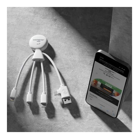 2099 | Xoopar Mr. Bio Smart Charging cable with NFC Weiss | ohne Werbeanbringung | Nicht verfügbar | Nicht verfügbar | Nicht verfügbar
