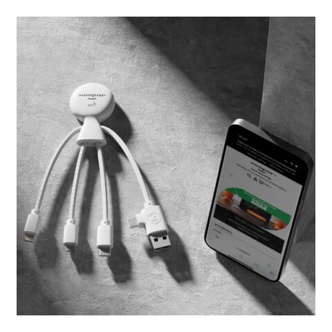2099 | Xoopar Mr. Bio Smart Charging cable with NFC Weiss