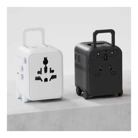 Xoopar Luggie GaN Weltreise-Adapter-Trolley Weiss | ohne Werbeanbringung | Nicht verfügbar | Nicht verfügbar