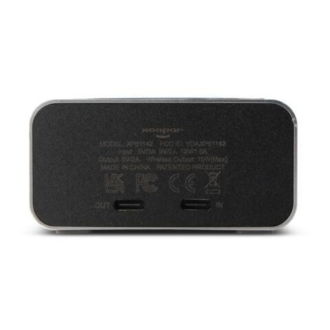 Xoopar GRS Reddi Charge PD Uhr mit kabelloses Ladegerät Hellgrau | ohne Werbeanbringung | Nicht verfügbar | Nicht verfügbar | Nicht verfügbar