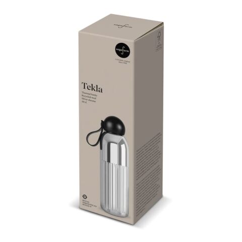 Sagaform Tekla Stahlisolierflasche Chrom (recycelt) 500 ml Chrom | ohne Werbeanbringung | Nicht verfügbar | Nicht verfügbar
