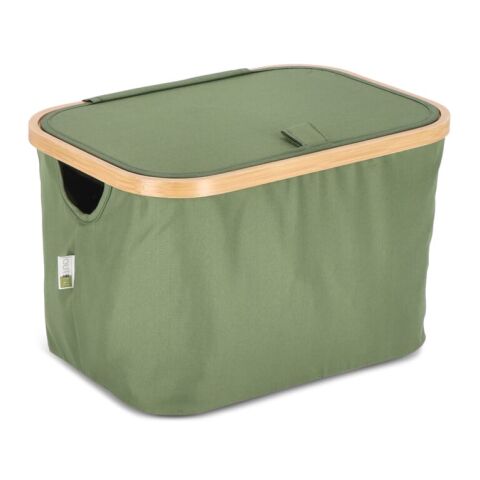 InSideOut rPET faltbarer Korb Sogne 38 x 26 x 25cm Olivgrün | ohne Werbeanbringung | Nicht verfügbar | Nicht verfügbar