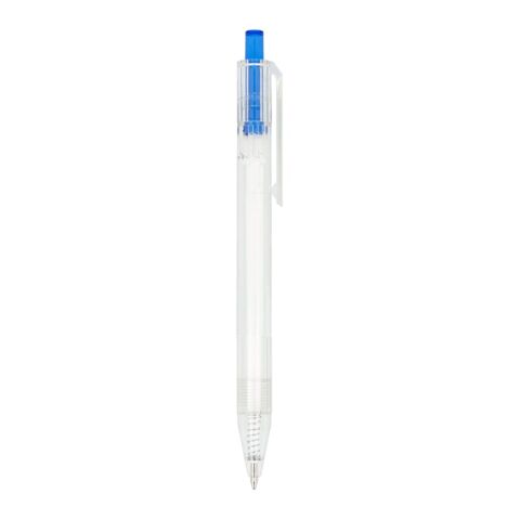 R-PET-Kugelschreiber Blau Weiss-Blau Weiss | 1-farbiger Tampondruck | in Verlängerung vom Clip | 30 mm x 7 mm | Nicht verfügbar