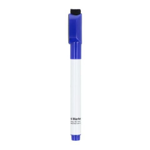Whiteboard-Marker mit Magnet und Wischer Blau Weiss | ohne Werbeanbringung | Nicht verfügbar | Nicht verfügbar