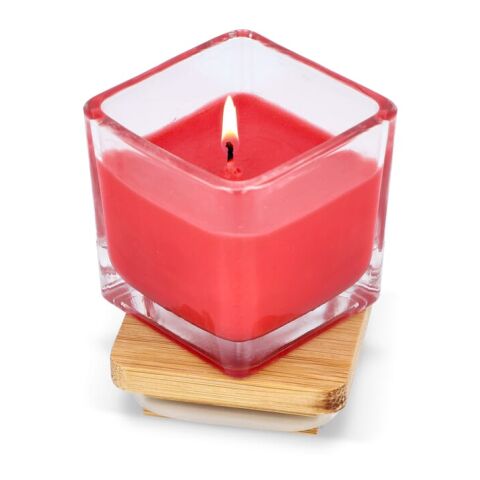 Chakra Kerze auf pflanzlicher Basis im Glasgefäß Rot Weiß | ohne Werbeanbringung | Nicht verfügbar | Nicht verfügbar