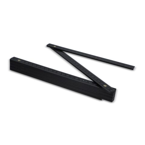 Zollstock Holz 2m Premium lackiert Schwarz