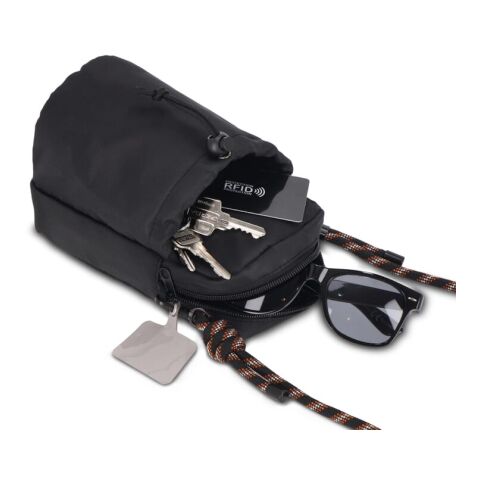 Croaabody Flaschenhalter-Tasche mit Paracord-Gurt schwarz | ohne Werbeanbringung | Nicht verfügbar | Nicht verfügbar