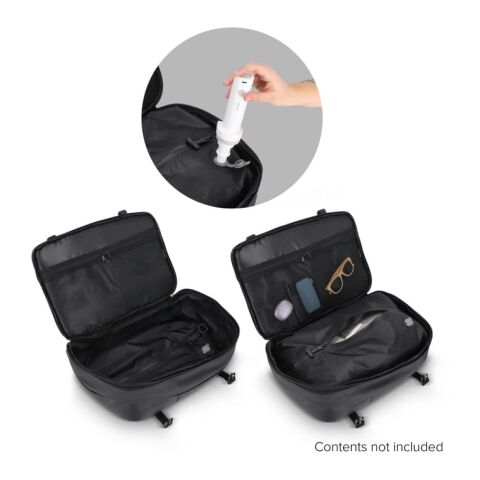 PU-beschichteter Dalston-Rucksack Vakuumrucksack 30 x 15 x 45 cm 20 l schwarz | ohne Werbeanbringung | Nicht verfügbar | Nicht verfügbar