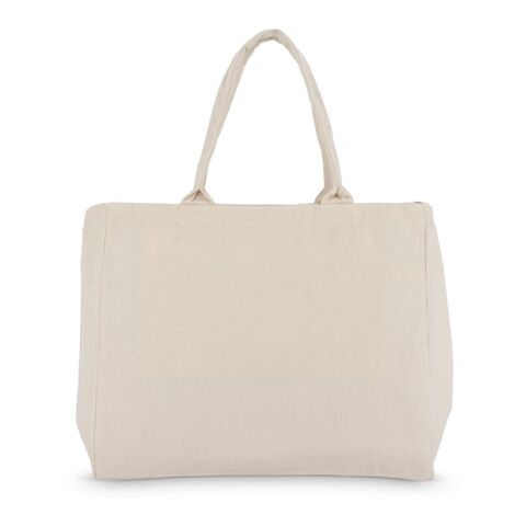 Baumwoll-Tragetasche mit Reißverschluss OEKO-TEX® 39 x 24 x 34cm 320g/m² Ecru | ohne Werbeanbringung | Nicht verfügbar | Nicht verfügbar
