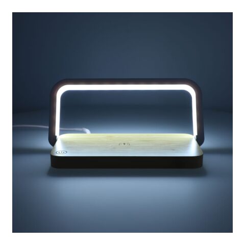 15-W-Wireless-Ladegerät mit dimmbarer LED-Lampe Natur