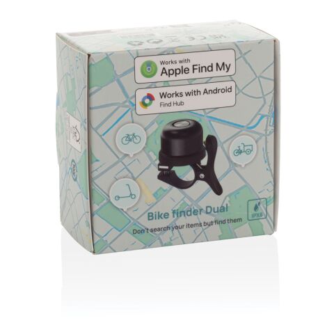 Bikefinder Dual RCS Fahrradklingel mit weltweiter Ortung schwarz | ohne Werbeanbringung | Nicht verfügbar | Nicht verfügbar