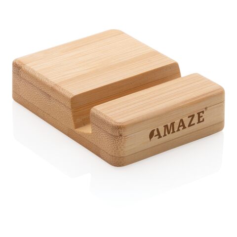 Bambus Smartphone-Halter braun | ohne Werbeanbringung | Nicht verfügbar | Nicht verfügbar