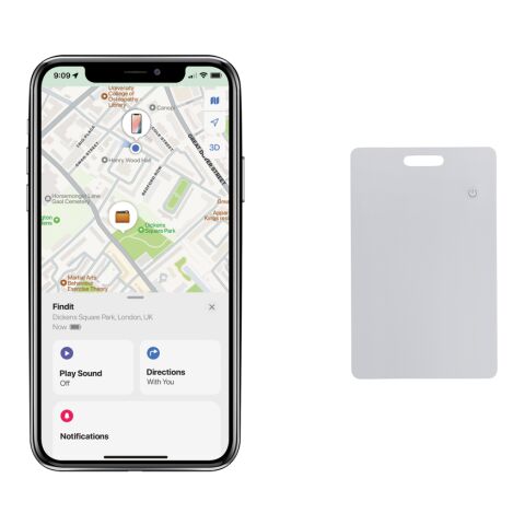 Findit Dual aufladebare RCS Ultra-Thin-Finder-Card weiss | ohne Werbeanbringung | Nicht verfügbar | Nicht verfügbar