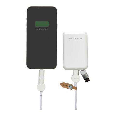 Oakland RCS rKunststoff 1,2m 6-in-1 Fast-Charging 45W Kabel weiß | ohne Werbeanbringung | Nicht verfügbar | Nicht verfügbar