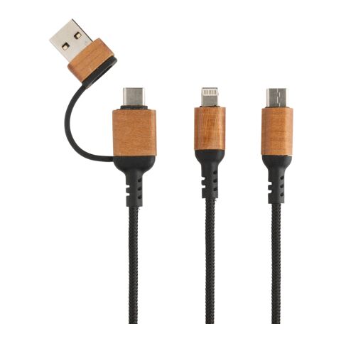 Ohio 6-in-1-Kabel aus RCS zertifiziert recyceltem Kunststoff schwarz | ohne Werbeanbringung | Nicht verfügbar | Nicht verfügbar