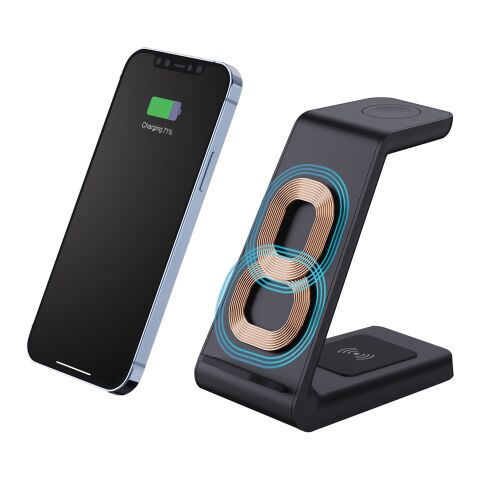 Urban Vitamin Fairfield 3-in-1 Charger aus RCS Recycled Plastik schwarz | ohne Werbeanbringung | Nicht verfügbar | Nicht verfügbar