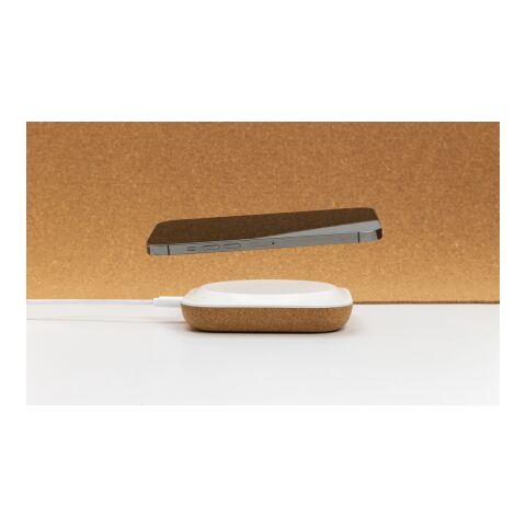 Oregon Wireless-Charger aus RCS recyc. Kunststoff &amp; Kork braun | ohne Werbeanbringung | Nicht verfügbar | Nicht verfügbar