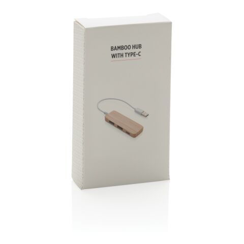 Bambus-Hub mit Type-C braun | ohne Werbeanbringung | Nicht verfügbar | Nicht verfügbar