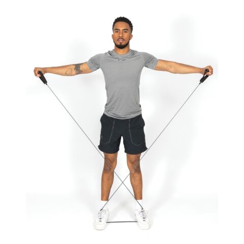 Fitness Resistance-Tube im Etui grau-schwarz | ohne Werbeanbringung | Nicht verfügbar | Nicht verfügbar