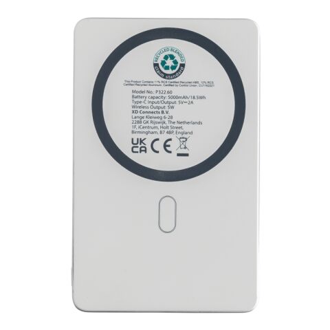 Orion 5.000mAh 5W magnetische Powerbank aus RCS rec. Alu silber | ohne Werbeanbringung | Nicht verfügbar | Nicht verfügbar