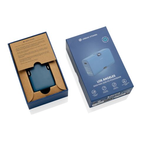 Urban Vitamin Los Angeles 20W Powerbank aus RCS rec. Plastik blau | ohne Werbeanbringung | Nicht verfügbar | Nicht verfügbar