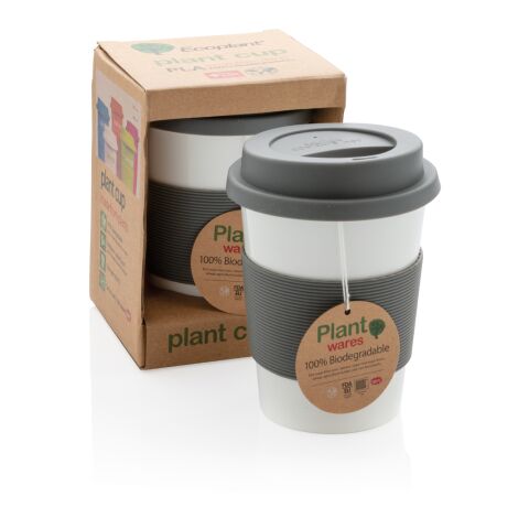 ECO PLA Kaffeebecher grau-weiß | ohne Werbeanbringung | Nicht verfügbar | Nicht verfügbar