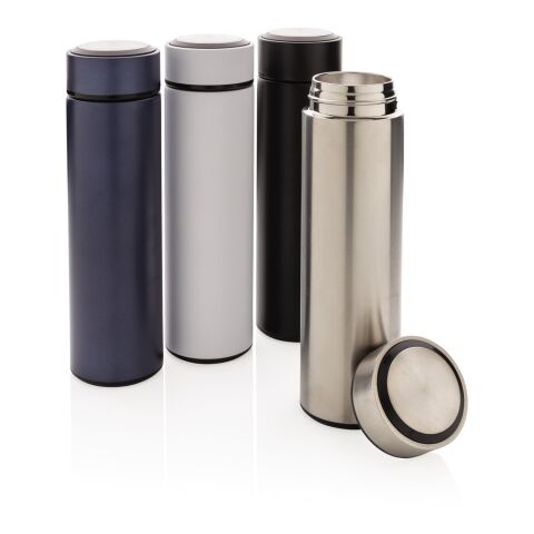 Vakuum Stainless Steel Flasche mit gebürstetem Metalldeckel silber | ohne Werbeanbringung | Nicht verfügbar | Nicht verfügbar