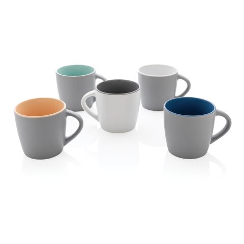 Keramiktasse innen coloriert, 300ml braun-grau | ohne Werbeanbringung | Nicht verfügbar | Nicht verfügbar