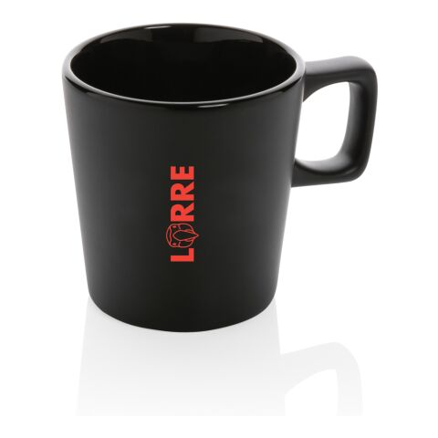 Moderne Keramik Kaffeetasse schwarz-schwarz | ohne Werbeanbringung | Nicht verfügbar | Nicht verfügbar