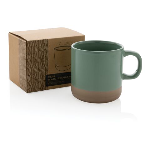 Becher aus glasiertem Keramik, 360ml grün | ohne Werbeanbringung | Nicht verfügbar | Nicht verfügbar