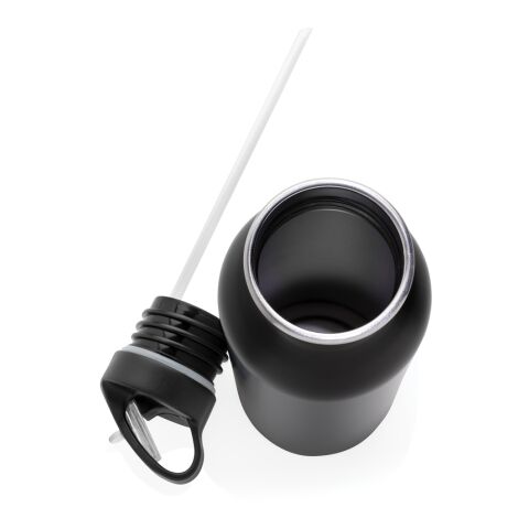Deluxe Sportflasche aus Edelstahl schwarz | ohne Werbeanbringung | Nicht verfügbar | Nicht verfügbar | Nicht verfügbar