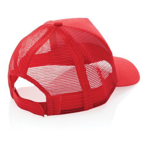 Impact AWARE™ 190gr Brushed rCotton 5 Panel Trucker-Cap rot | ohne Werbeanbringung | Nicht verfügbar | Nicht verfügbar | Nicht verfügbar