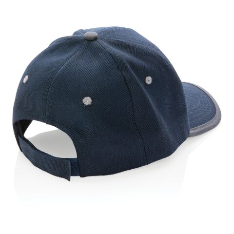 Impact AWARE™ 280gr Brushed rCotton 6 Panel Kontrast-Cap marineblau | ohne Werbeanbringung | Nicht verfügbar | Nicht verfügbar | Nicht verfügbar